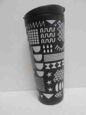 Starbucks 2017 Black & White Stainless Steel Tumbler Travel Mug 16 OZ  - Sold on eBay Oct, 21st 2018 for $24.95