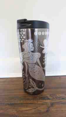Starbucks BLACK & SILVER  Stainless Siren Mermaid Tumbler 16oz NWT  2017 - Sold on eBay Oct, 20th 2018 for $25.00