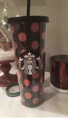 Starbucks 2017 Holiday Rare Starbucks Rose Gold Polka Dot 24 oz Venti Tumbler - Sold on eBay Oct, 16th 2018 for $24.00