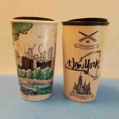2 Starbucks DW 2017 New York City+State Double wall Tumbler travel mug Original - Sold on eBay Oct, 12th 2018 for $79.90