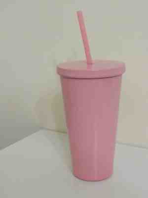  New Starbucks Matte Pink Stainless Steel Cold Cup Tumbler 2017 Grande 16 oz - Sold on eBay Oct, 11th 2018 for $33.99