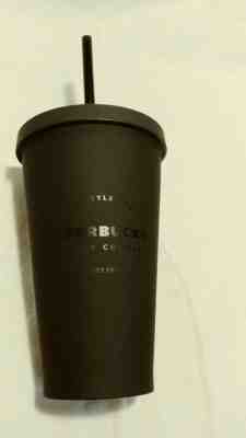 Starbucks Matte Black Tumbler Cold Cup 16oz Grande 2017 - Sold on eBay Oct, 10th 2018 for $20.00