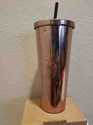 Starbucks Rose Gold Tumbler 2017 Stainless Steel Hot & Cold Cup 24oz NWT - Sold on eBay Oct, 9th 2018 for $35.00