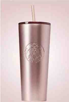 2018 Starbucks Rose Gold Pink Glitter Cold Cup Tumbler 24oz Venti Brand New - Sold on eBay Nov, 13th 2018 for $59.99