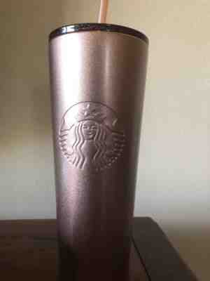New Starbucks 2018 Holiday ROSE GOLD Travel Tumbler Stainless Steel 24 ounces - Sold on eBay Nov, 13th 2018 for $36.99