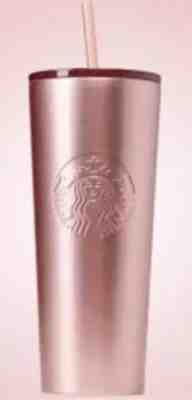 2018 Holiday Starbucks Rose Gold Pink Glitter Cold Cup SS Tumbler Venti 24Oz New - Sold on eBay Nov, 13th 2018 for $37.00