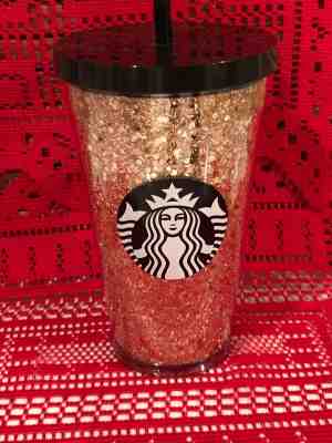 Starbucks 2018 Glitter GOLD Cup Tumbler 16 oz NWT: NEW YEARS EVE HOLIDAY SPARKLE - Sold on eBay Nov, 13th 2018 for $24.50