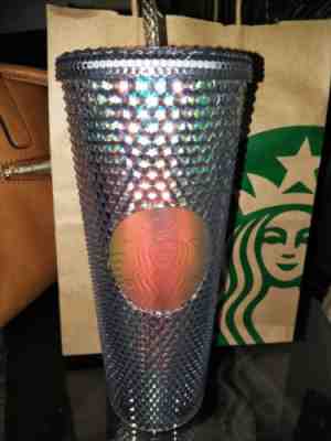 NEW- Starbucks 2018 Holiday Rainbow Iridescent Glitter Hologram Tumbler Cup 24OZ - Sold on eBay Nov, 12th 2018 for $38.00