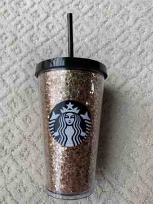 NEW Starbucks 2018 Holiday Glitter Stars Gold and Black Cup Tumbler 16oz  - Sold on eBay Nov, 12th 2018 for $24.95