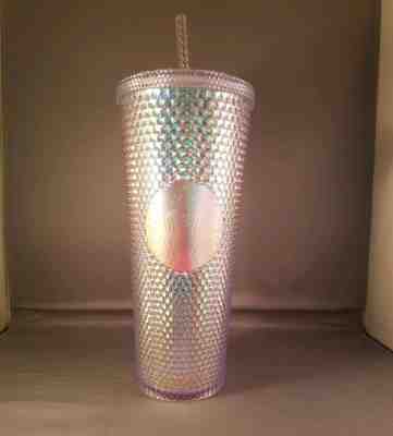 2018 starbucks christmas rainbow iridescent glitter cold cup tumbler NWT 24 oz. - Sold on eBay Nov, 12th 2018 for $35.88