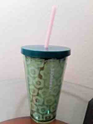 Starbucks 2018 Spring Green Floral Insulated Tumbler with Straw 16 oz - Sold on eBay Nov, 12th 2018 for $13.50