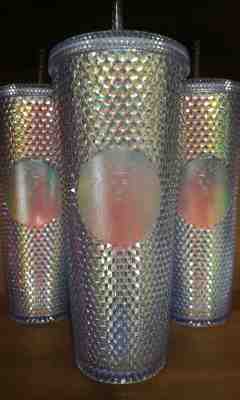 NEW Starbucks 2018 Holiday Rainbow Unicorn Skin HOLO Spike Texture Tumbler 24oz - Sold on eBay Nov, 12th 2018 for $29.00