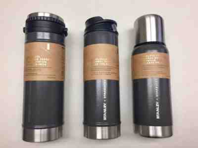 STANLEY + STARBUCKS 2018 set 3-THERMAL BOTTLE,-FRENCH PRESS TUMBLER GRAY - Sold on eBay Nov, 12th 2018 for $99.00