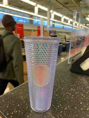 NEW Starbucks 2018 Holiday Rainbow Iridescent Glitter Tumbler Cold Cup 24 OZ - Sold on eBay Nov, 11th 2018 for $21.50