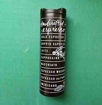 NWT 2012 Starbucks Espresso Chalkboard Black Tumbler 16oz Stainless Steel  - Sold on eBay Aug, 29th 2018 for $32.00