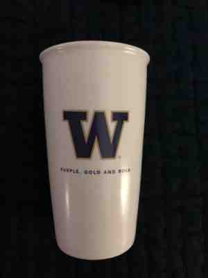 STARBUCKS COFFEE 2014 University of Washington Huskies Ceramic Travel Tumbler  - Sold on eBay Sep, 5th 2018 for $10.00