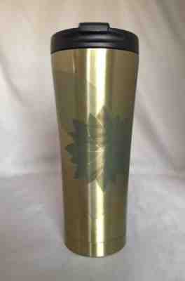 Starbucks Gold Floral Stainless Steel Tumbler Travel Cup 12 Oz 2014. Mint! - Sold on eBay Aug, 30th 2018 for $20.00
