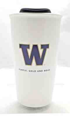 Starbucks Coffee 2014 U of W Husky University Washington Ceramic Travel Tumbler  - Sold on eBay Aug, 27th 2018 for $34.95
