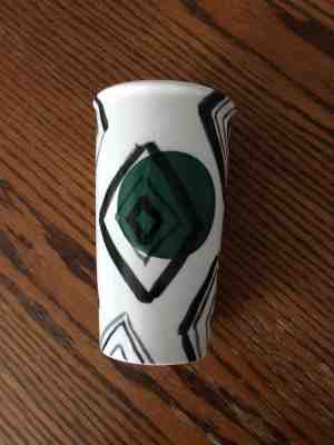 Starbucks 2014 Ceramic Black Diamonds Green Dot Travel Tumbler Mug No Lid 10 oz. - Sold on eBay Aug, 23rd 2018 for $4.20