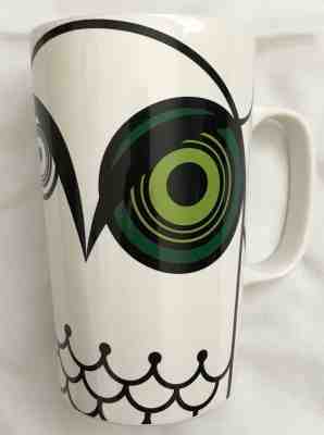 Starbucks Green-eyed Owl Ceramic Coffee Mug Tumbler 16 oz 2014 Excellent Cond - Sold on eBay Aug, 22nd 2018 for $18.00