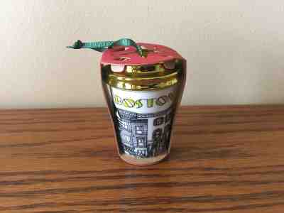 STARBUCKS BOSTON DESTINATIONS CHRISTMAS ORNAMENT TUMBLER MUG 2015 - Sold on eBay Sep, 3rd 2018 for $7.99