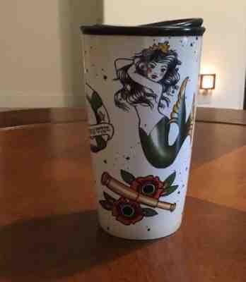 STARBUCKS Tattoo Mermaid Travel Tumbler 2015 Excellent Condition - Sold on eBay Aug, 29th 2018 for $65.00
