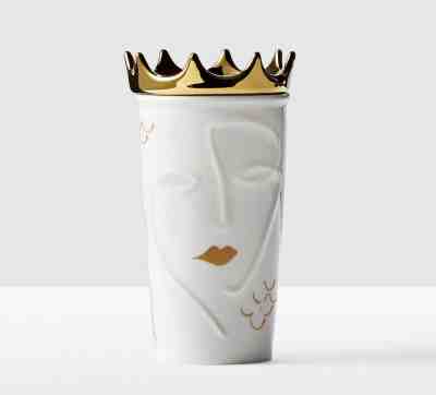 Starbucks Siren Removable Gold Crown Travel Tumbler Mug 2016 RARE Ceramic NIB - Sold on eBay Sep, 27th 2018 for $85.00