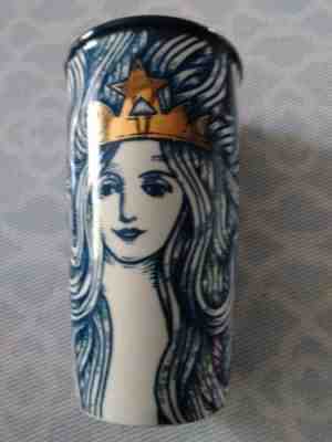 STARBUCKS 2016 Siren Mermaid Gold Crown Anniversary Tumbler Travel Coffee Mug - Sold on eBay Sep, 24th 2018 for $36.00