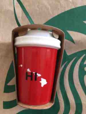 Starbucks 2016 Red To Go Cup HAWAII Local Holiday Christmas Tumbler ORNAMENT NWT - Sold on eBay Sep, 24th 2018 for $10.95