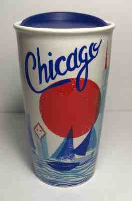 2016 Starbucks Chicago Travel Coffee Cup Mug Double Wall 12 oz Ceramic Tumbler - Sold on eBay Sep, 23rd 2018 for $20.00