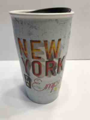 2016 Starbucks New York The Empire State Travel Tumbler Ceramic Double Wall NEW - Sold on eBay Sep, 20th 2018 for $17.49