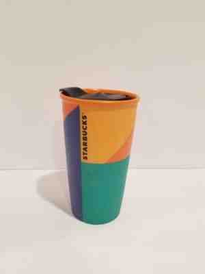 2016 STARBUCKS Multi Hawaii Dot Ceramic Cup Travel Mug Tumbler 10 oz Black Lid  - Sold on eBay Sep, 18th 2018 for $14.99