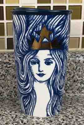 STARBUCKS 2016 Siren Mermaid Gold Crown Anniversary Tumbler Travel Coffee Mug - Sold on eBay Sep, 16th 2018 for $39.99