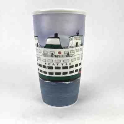 2016 Starbucks Seattle Ferry Double Wall Traveler 10 fl oz Tumbler Mug Ceramic - Sold on eBay Sep, 15th 2018 for $29.99