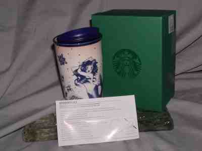 Starbucks Ceramic Travel Tumbler ~ 2016 Tattoo Art Siren Mermaid ~ NEW - Sold on eBay Sep, 15th 2018 for $35.99