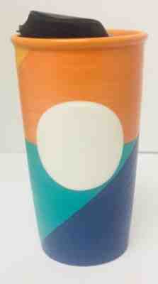2016 STARBUCKS Multi-Color Block Dot - Ceramic Cup Travel Mug Tumbler 10 Oz - Sold on eBay Sep, 11th 2018 for $20.00