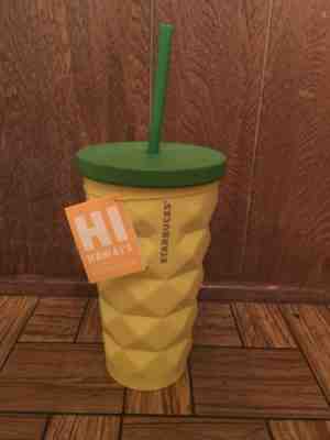 Starbucks 2016 Hawaii Pineapple Tumbler Grande Metal 16 oz. - Brand New!    - Sold on eBay Sep, 11th 2018 for $23.50