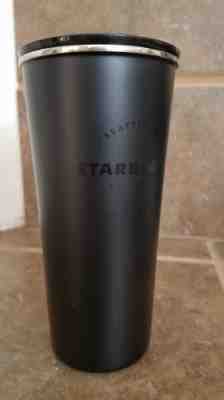 Starbucks Heritage Matte Black Stainless Tumbler Travel To Go Mug cup16 oz 2017 - Sold on eBay Oct, 5th 2018 for $19.99