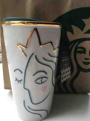 Starbucks 2017 Anniversary Crowned Siren Double Wall Traveler Tumbler C22 - Sold on eBay Oct, 4th 2018 for $39.99