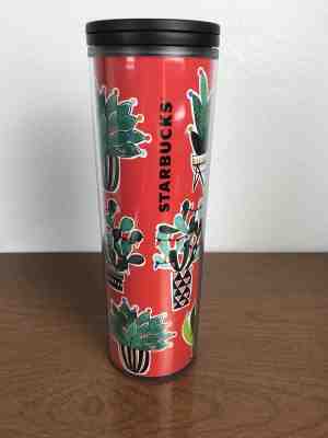 Starbucks 2017 Holiday Cactus Succulents Acrylic Coffee Travel Tumbler 16 oz  - Sold on eBay Oct, 1st 2018 for $9.97