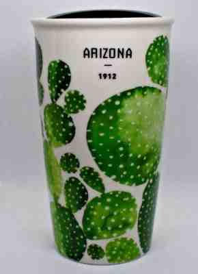 STARBUCKS Ceramic 2017 ARIZONA 1912 Tumbler 12oz Mug Green Cactus Design - Sold on eBay Sep, 29th 2018 for $40.99