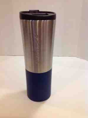 Starbucks Stainless Steel Tumbler Travel Silver And Blue 20 Oz Venti 2017 New - Sold on eBay Sep, 29th 2018 for $39.99