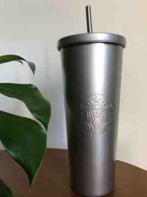 2017 Starbucks Matte Chrome Stainless Steel Tumbler 24 oz Venti Cold Cup - Sold on eBay Sep, 28th 2018 for $16.75