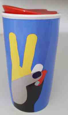 Starbucks Coffee 2017  PEACE Ceramic Tumbler Travel To Go Mug 12 oz New - Sold on eBay Sep, 28th 2018 for $19.95