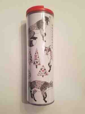 Starbucks Holiday 2017 Fox Coffee Tumbler Travel Mug Acrylic Hot Cold 16 OZ New - Sold on eBay Sep, 28th 2018 for $11.99