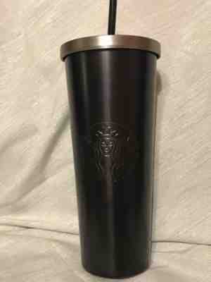 NEW 2017 Starbucks Matte BLACK Stainless Steel Tumbler 24oz Venti Cold Cup - Sold on eBay Sep, 25th 2018 for $25.00