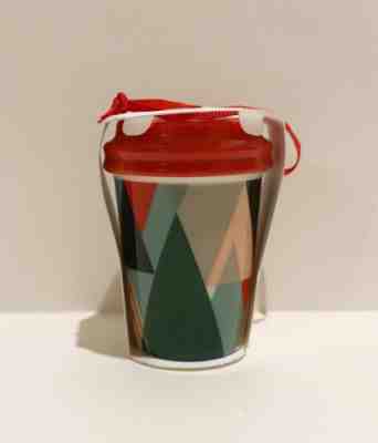 NEW Starbucks Modern Christmas Tree Ornament Ceramic Tumbler Mug 2017 - Sold on eBay Sep, 24th 2018 for $7.90