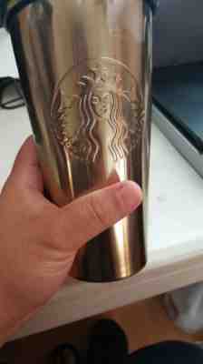 Starbucks Rose Gold Tumbler 2017 Stainless Steel Hot & Cold Cup 24oz - Sold on eBay Sep, 23rd 2018 for $12.50