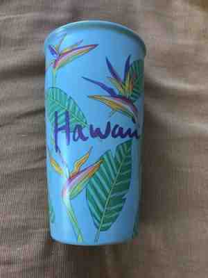 NEW 2017 Starbucks Hawaii Exclusive bird of paradise Ceramic Travel Tumbler mug - Sold on eBay Sep, 20th 2018 for $36.00