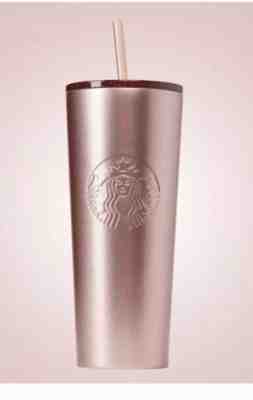 2018 Starbucks Rose Gold Pink Glitter Cold Cup Stainless  Holiday Tumbler - Sold on eBay Nov, 10th 2018 for $33.44
